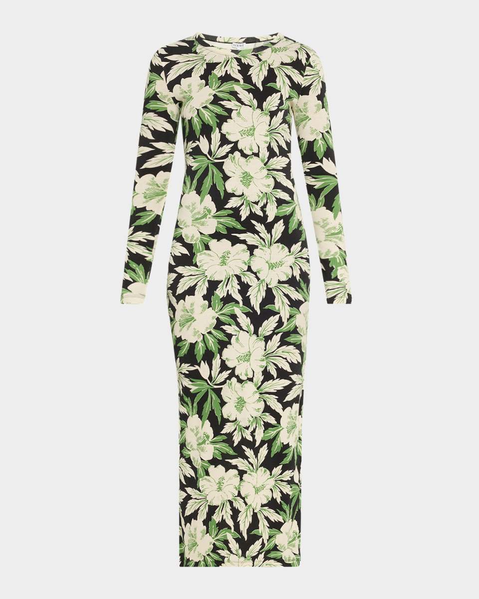 Floral Printed Mesh Tube Dress
